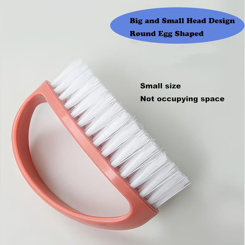 Ganganmax 2 Pack Scrubbing Brushes for Cleaning, Heavy Duty Scrub Brush Nylon Stiff Bristles,Scrubber Cleaner Brush for Bathroom,Showe,Sink,Kitchen,Bathtub,Floor,Multi-Purpose Cleaning Brush -Small Size - Image 3